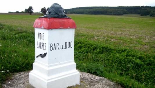 Een bijzondere weg tussen Verdun en Bar-le-Duc